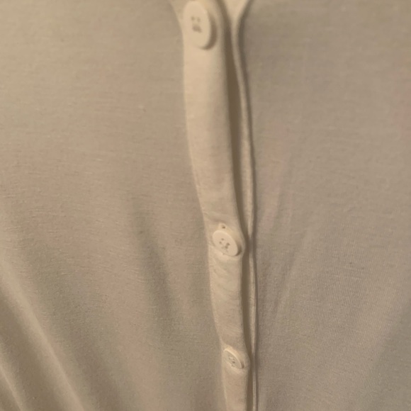 Vera Wang White Button Up Shirt L - Picture 2 of 6